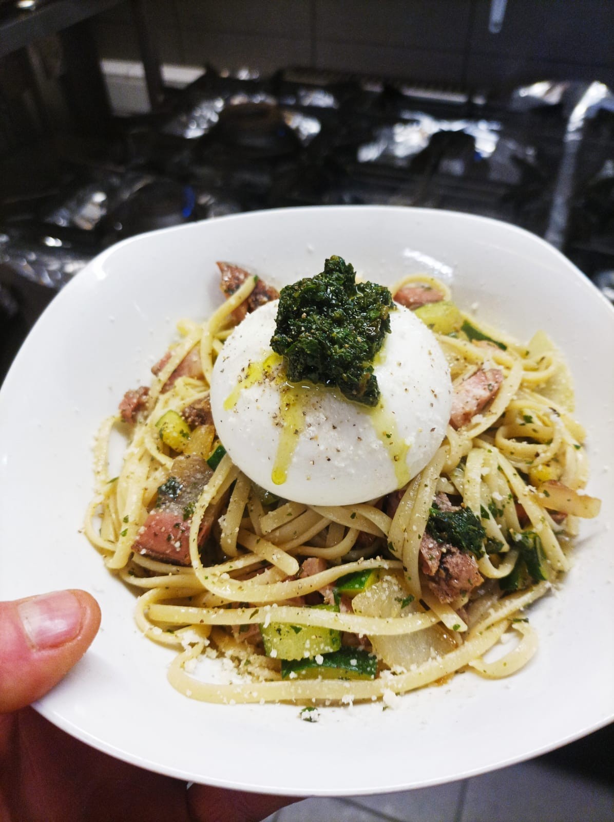 Linguine burrata