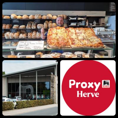 Nos pizzas au Proxy Delhaize de Herve